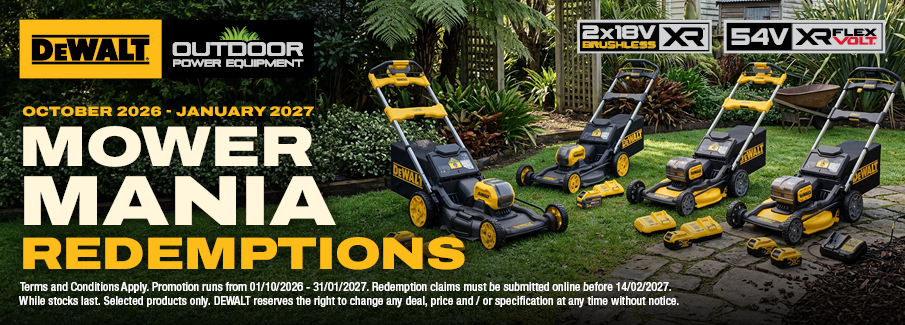 DEWALT Mower Mania Redemptions OCT 2026 - JAN 2027
